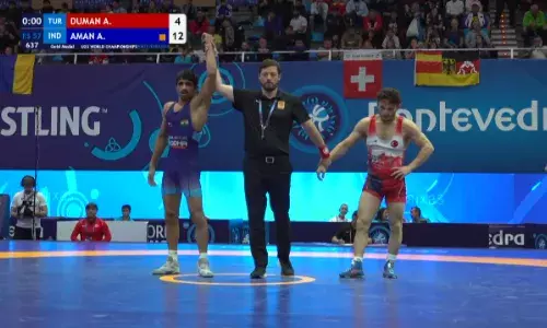 U23 World Champion Aman Sehrawat wins gold at Senior National Wrestling Cship