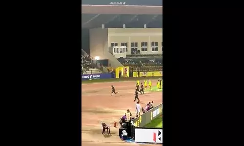 WATCH: Man invades the pitch in ISL game WATCH: Man invades the pitch in ISL game