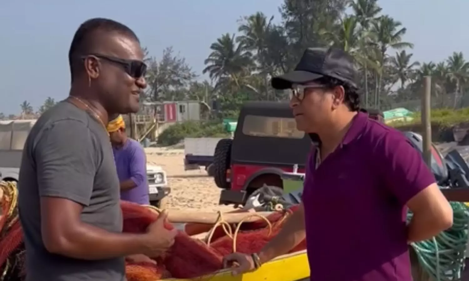 WATCH: Sachin Tendulkar helps 'Pele' with catch on Goa beach