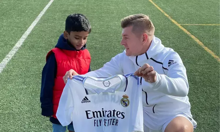 Indian wonder kid Aaron Raphael meets Toni Kroos, visits Toni Kroos Academy Indian wonder kid Aaron Raphael meets Toni Kroos, visits Toni Kroos Academy