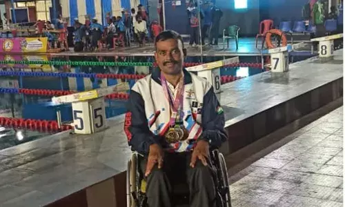 Paraplegic Indian soldiers shine at National Para Swimming Championship