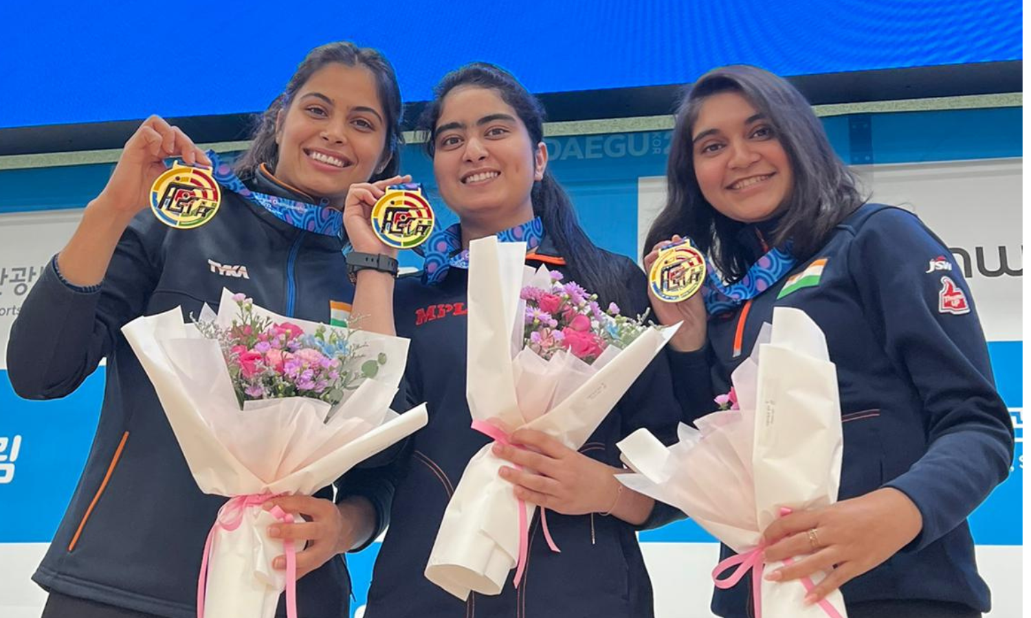 Asian Airgun Championship: Indian junior women's pistol team wins gold