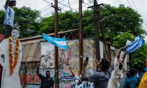 Houses in Argentine colors, huge cutouts on display as Kerala gears up for World Cup