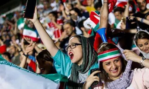 Barred from stadiums at home, Iran women travel to World Cup Barred from stadiums at home, Iran women travel to World Cup