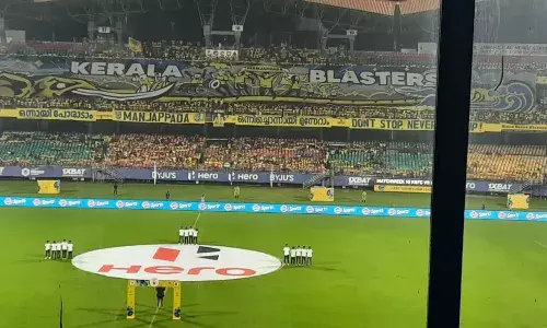 WATCH: Kerala Blasters fans unfurl the largest Tifo in Indian football.