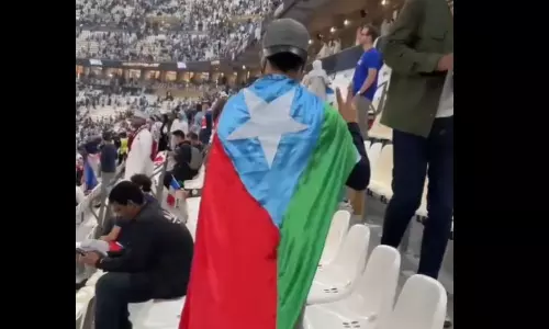 Fan with Balochistan flag spotted during FIFA World Cup Final - WATCH