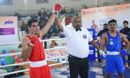 Manish Kaushik and Hussamuddin punch their way to quarters at Boxing Nationals