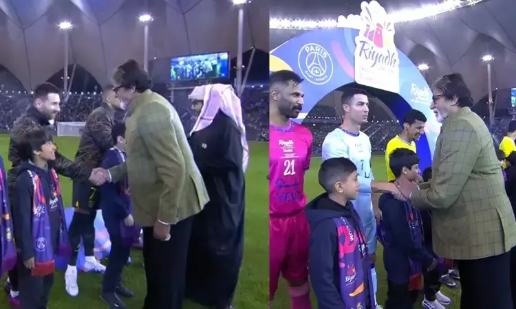 WATCH: Amitabh Bachchan meets Messi, Ronaldo in Riyadh