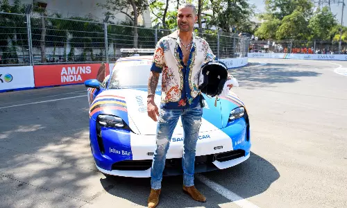 Hyderabad ePrix: Sachin Tendulkar, Shikhar Dhawan, and Deepak Chahar attend Indias first Formula E race