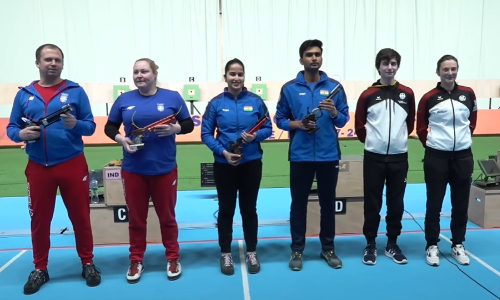 ISSF Shooting World Cup: Rhythm Sangwan and Varun Tomar win 10m air pistol mixed gold