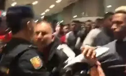 WATCH: Peru players and Spain police involved in brawl outside hotel