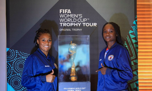 FIFA Womens World Cup trophy gets quick, guarded visit in Haiti