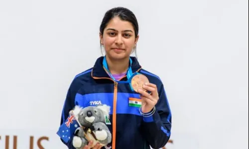 Historic silver-bronze finish by Ganemat Sekhon and Darshna Rathore at Shooting World Cup