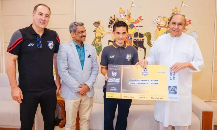 Odisha CM receives first Intercontinental Cup ticket from AIFF