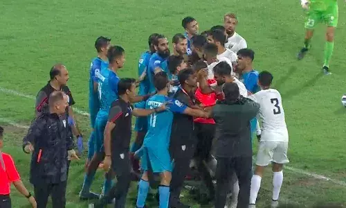 WATCH: India, Pakistan players clash, red card for Igor Stimac
