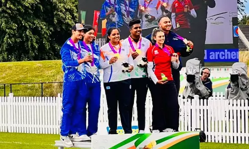 Youth Archery World Cships- Priyansh-Avneet wins junior mixed team gold Youth Archery World Cships- Priyansh-Avneet wins junior mixed team gold