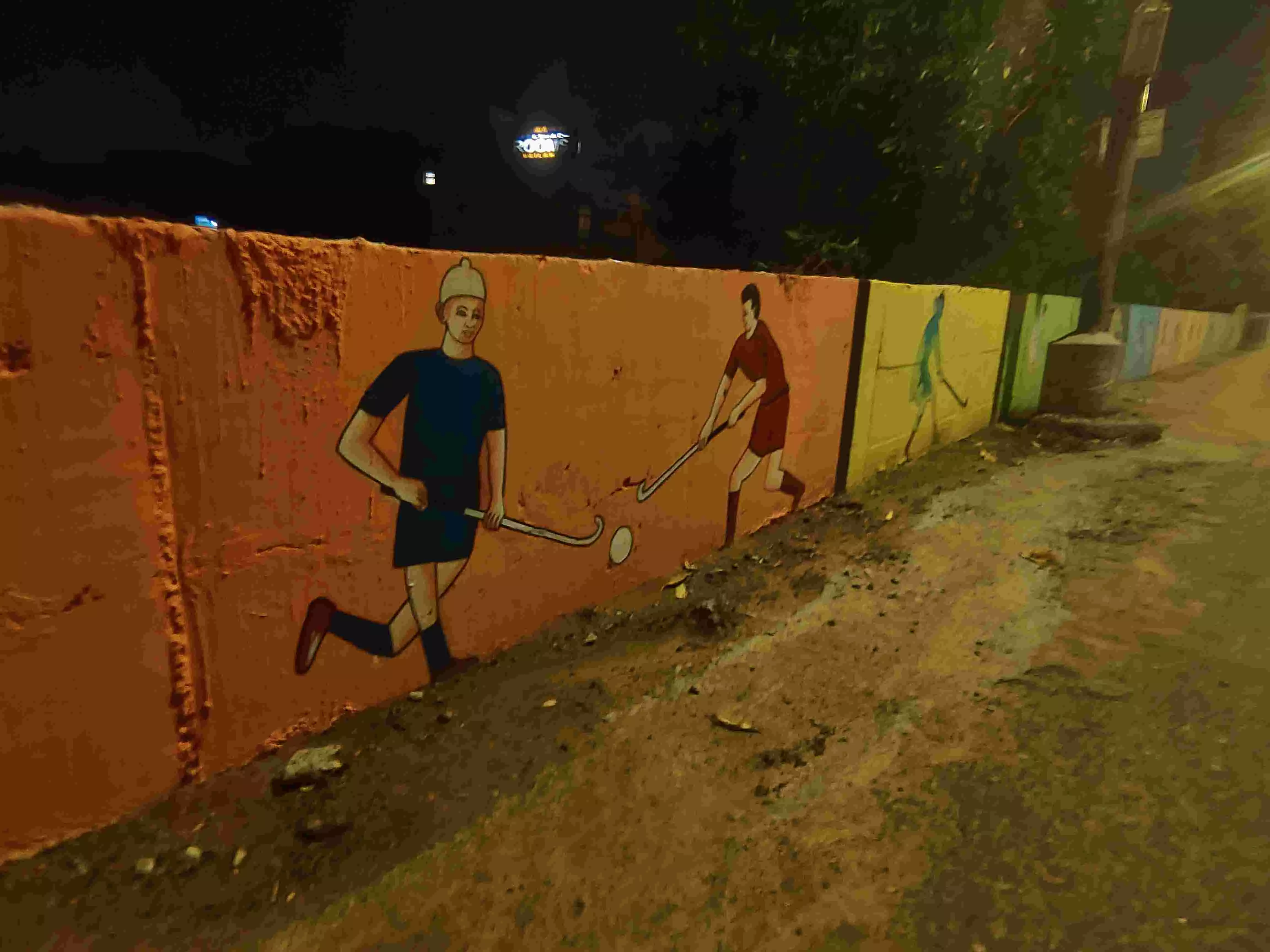 A wall full of hockey graffiti somewhere in the city of Chennai. (PritishRaj/TheBridge)