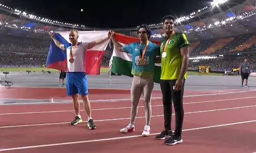 Neeraj Chopra and Arshad Nadeem share warm embrace after historic finish: Watch