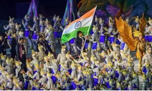 Asian Games:Table Tennis Mens and Womens team topped the group, Vishnu Saravanan going strong, Opening ceremony-HIGHLIGHTS