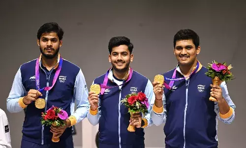 Asian Games Day 2: Indian mens rifle and womens cricket teams win gold - HIGHLIGHTS
