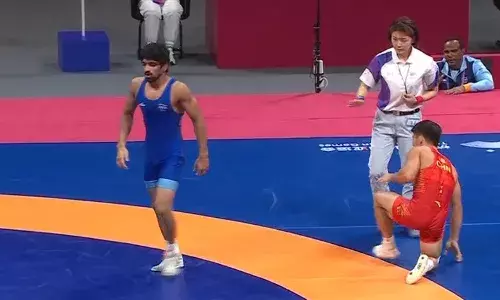 Asian Games Wrestling: Aman Sehrawat wins bronze, Bajrang falters Asian Games Wrestling: Aman Sehrawat wins bronze, Bajrang falters
