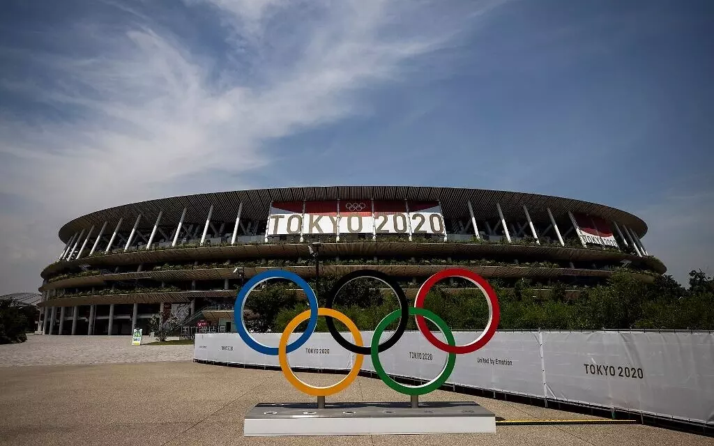 Japan National Stadium, the venue for the Tokyo Olympics in 2021.