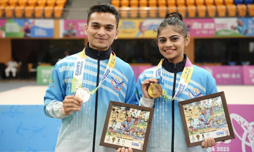 Yogeshwar Singh and Sanyukta Kale Gymnastics Yogeshwar Singh and Sanyukta Kale Gymnastics
