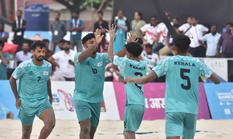 Solid Comeback, National Games gold: Kerala stuns Goa in beach football final Solid Comeback, National Games gold: Kerala stuns Goa in beach football final