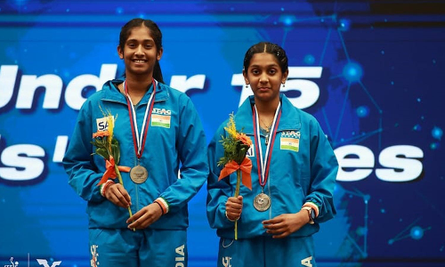Jennifer Varghese and Divyanshi Bhowmick Table Tennis