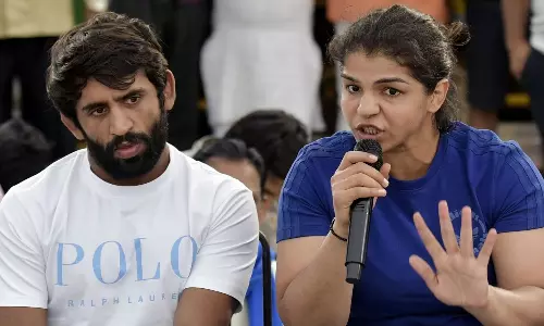 Bajrang Punia and Sakshi Malik