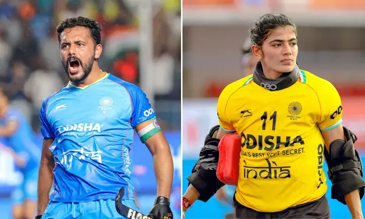 Harmanpreet Singh and Savita Punia