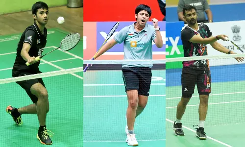 Dhruv Negi, Tanvi Sharma Sameer Verma Badminton