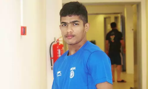 Muthupandi Raja breaks national record at National Weightlifting Cships Muthupandi Raja breaks national record at National Weightlifting Cships
