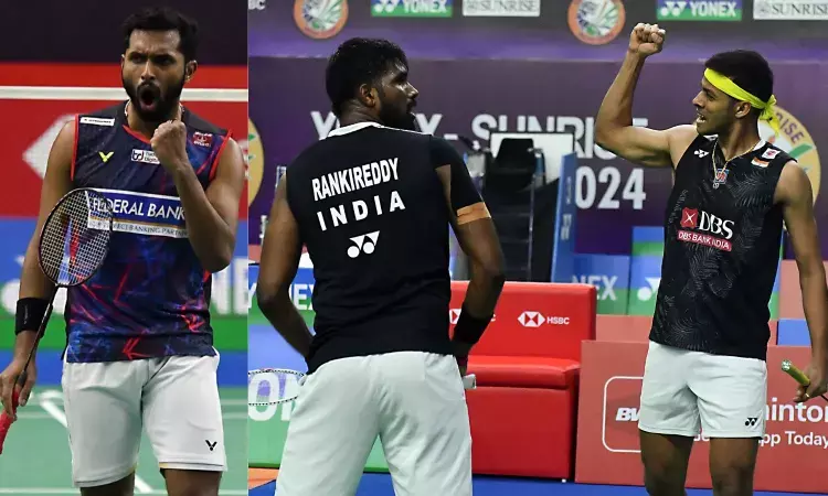HS Prannoy, Satwiksairaj Rankireddy and Chirag Shetty HS Prannoy, Satwiksairaj Rankireddy and Chirag Shetty