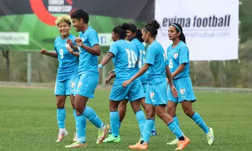 Indian womens football team defeats Estonia despite a late comeback