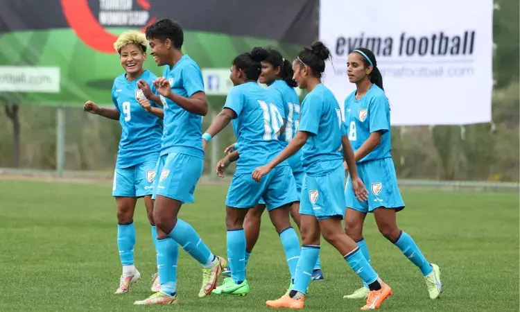 Indian womens football team defeats Estonia despite a late comeback