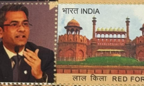 India Post issues commemorative stamp on AIFF president Kalyan Chaubey
