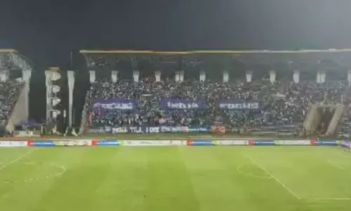 WATCH: Focus India Focus - Fans in Guwahati unfurl tifo urging AIFF to concentrate on grassroots WATCH: Focus India Focus - Fans in Guwahati unfurl tifo urging AIFF to concentrate on grassroots