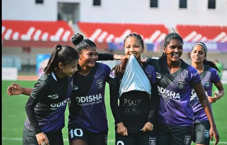 Pyari celebrating a goal with her OFCW teammates in an IWL gameImage courtesy: Pyaris instagram