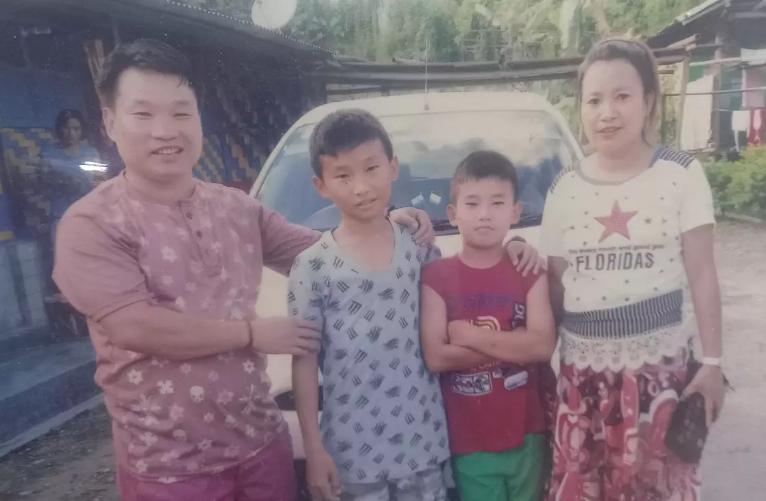 Nikum with his family Nikum with his family