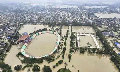 Manipur flash flood: Khuman Lumpak Stadium in Imphal submerged