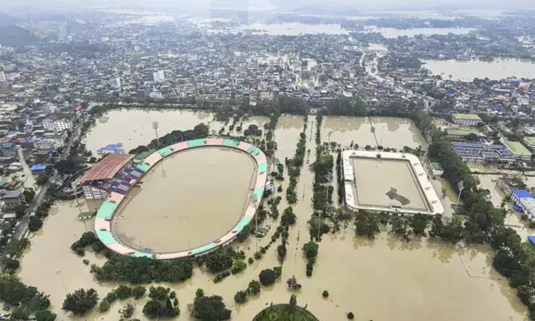 Manipur flash flood: Khuman Lumpak Stadium in Imphal submerged