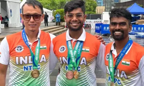 Indian mens recurve team exit in quarters of Olympic Qualifier