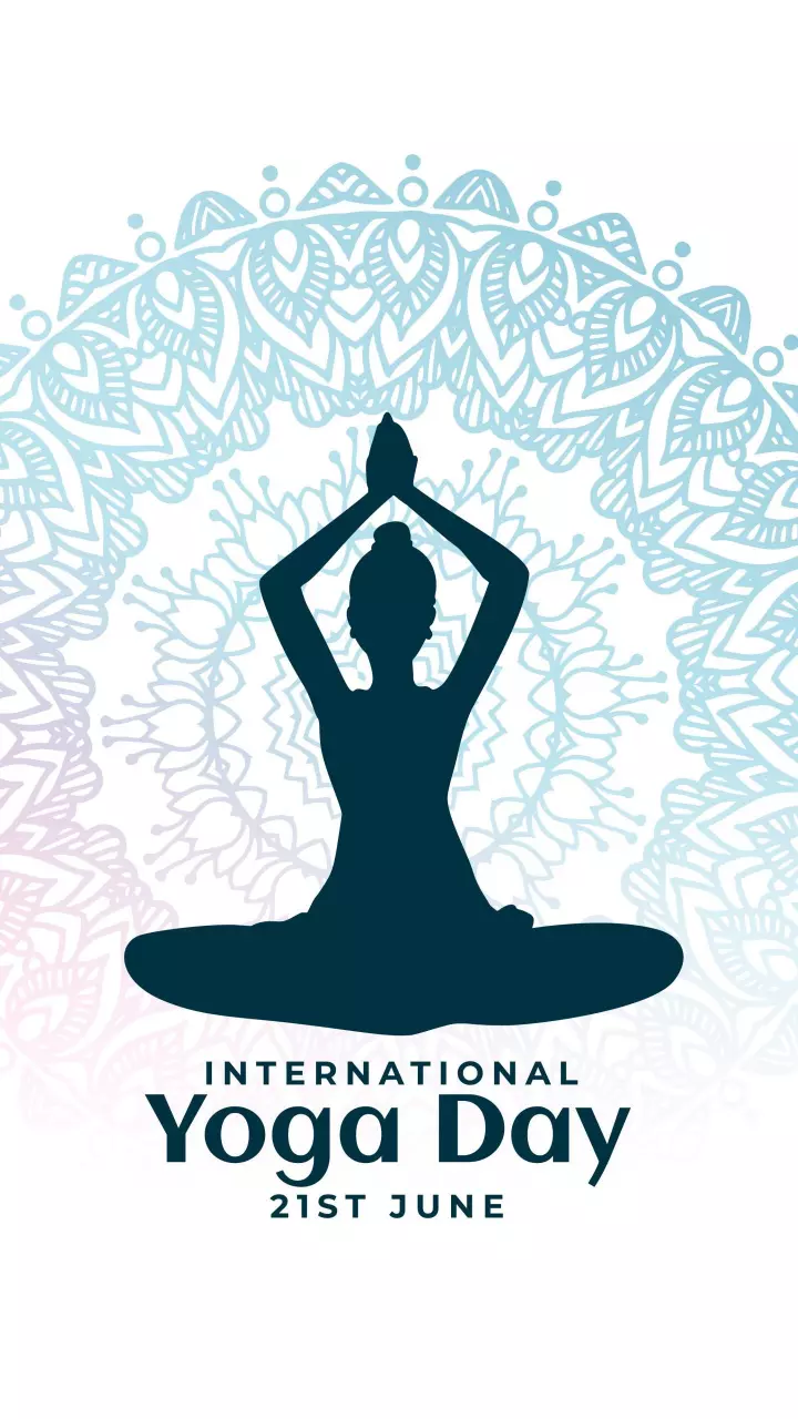 Indian Athletes Performing Yoga on International Yoga Day