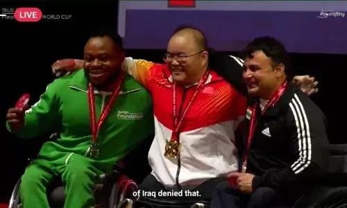 Ashok wins bronze at Para Powerlifting World Cup in Tbilisi