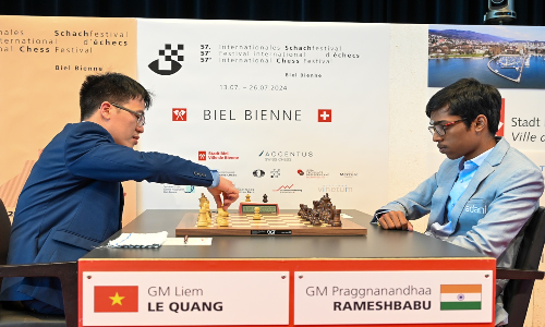 57th Biel Chess: Liem Quang Le defeats R Praggnanandhaa to win GMT Masters