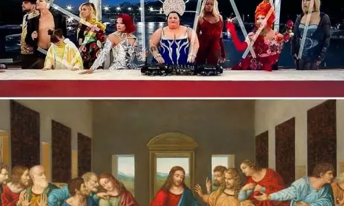 The Last Supper mocked at the opening ceremony The Last Supper mocked at the opening ceremony