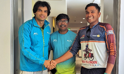 Olympics 2024: Indian man reaches Paris on cycle to watch Neeraj defend gold