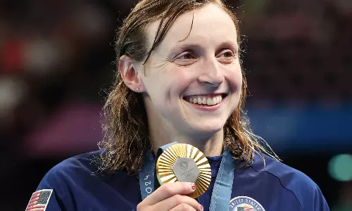 Katie Ledecky equals record for most Gold Medals by a female Olympian