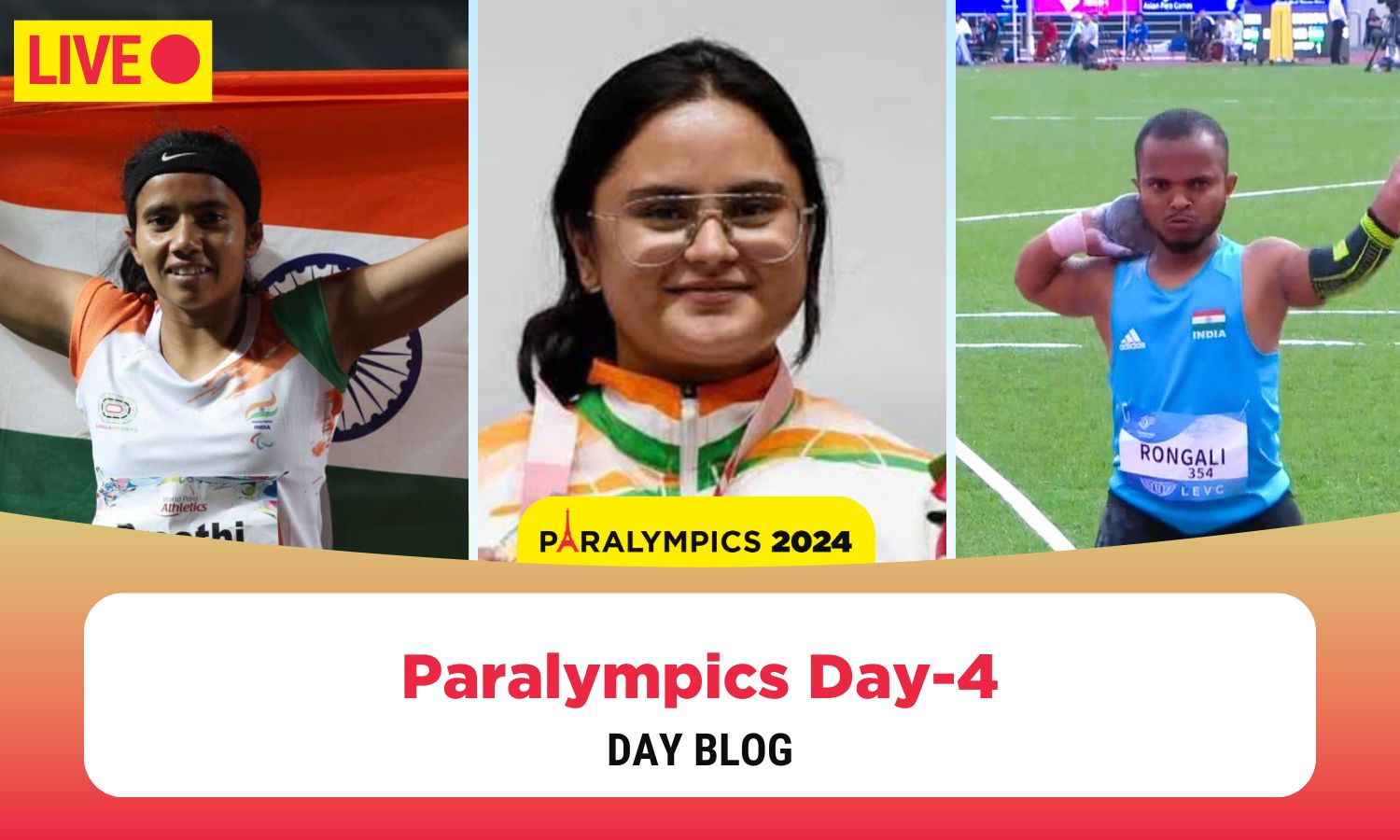 Paralympics 2024 Day 4 LIVE Preeti Pal, Avani Lekhara, Ravi Rongali